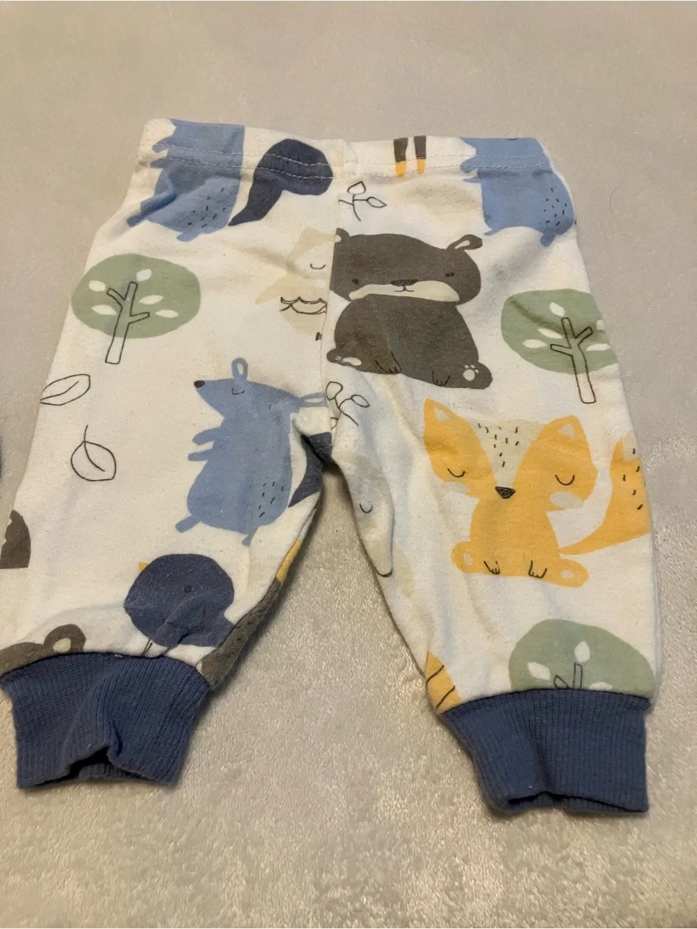 Navy and White Woodland/Mushroom Shirt and Pants Set